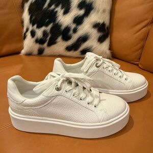 Women's White Platform Sneakers